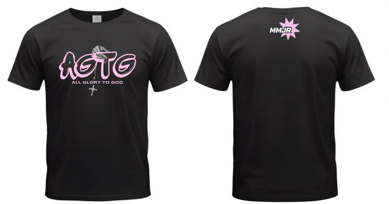 AGTG FAITH TEE BLACK/PINK